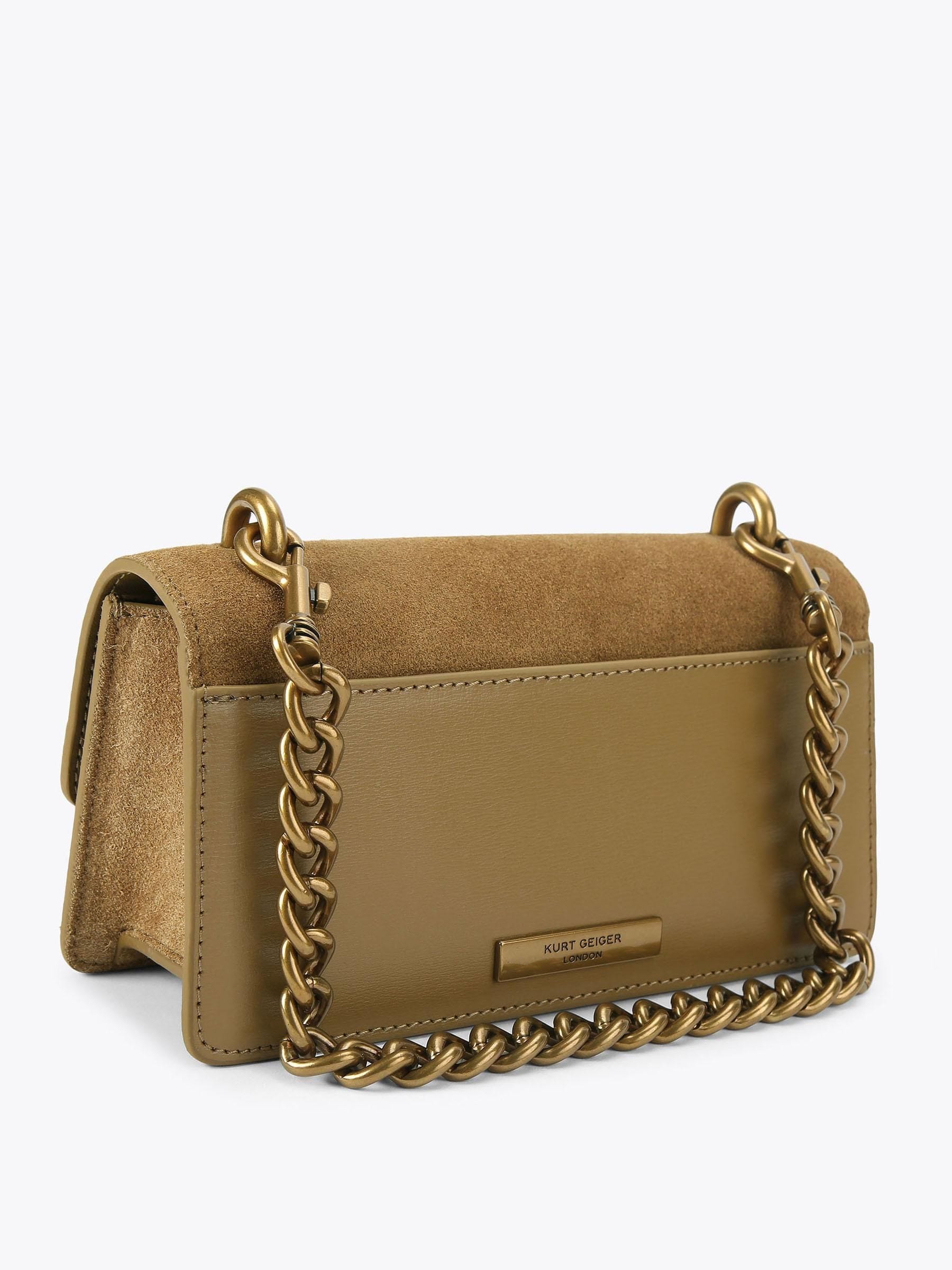 Kurt Geiger London brown Chelsea handbag small, imported from the UK
