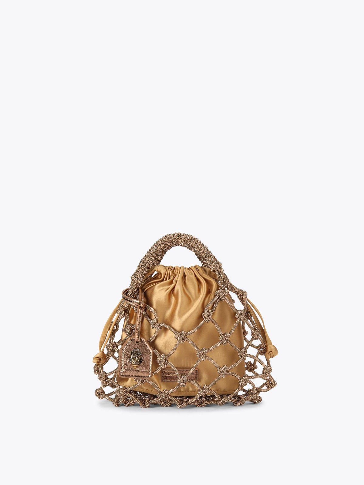 Kurt Geiger London Brown Small Macrame Crystal Bag