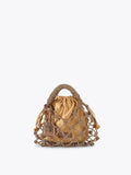Kurt Geiger London Brown Small Macrame Crystal Bag