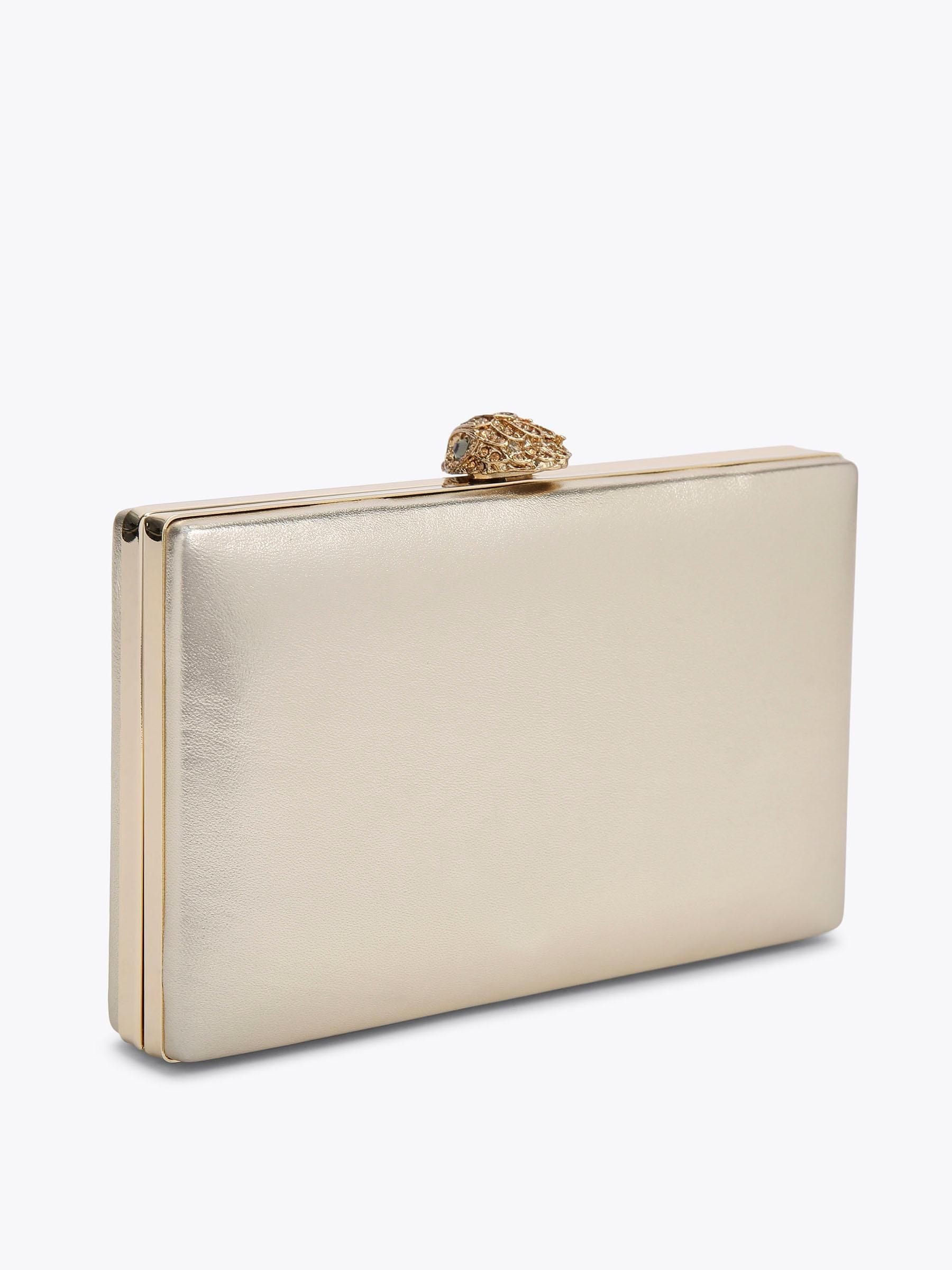 Kurt Geiger London gold crystal clutch bag, UK version