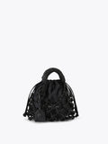 Kurt Geiger London Black Small Macrame Crystal Bag