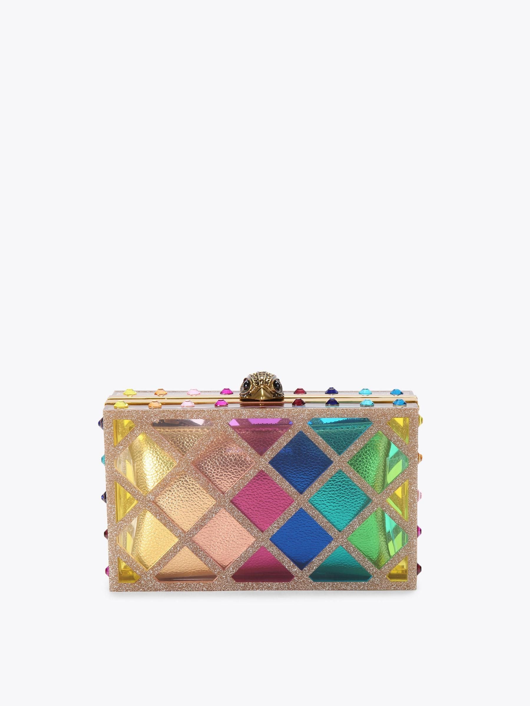 Kurt Geiger London crystal quilt box clutch bag - British product