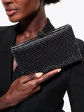Kurt Geiger London black crystal Kensington clutch bag, imported from the UK