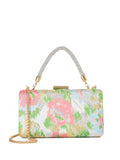 Dune London Pink Floral Slim Beaut Hard Clutch Bag