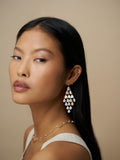 Orelia London gold tone pearl chandelier earrings, UK version