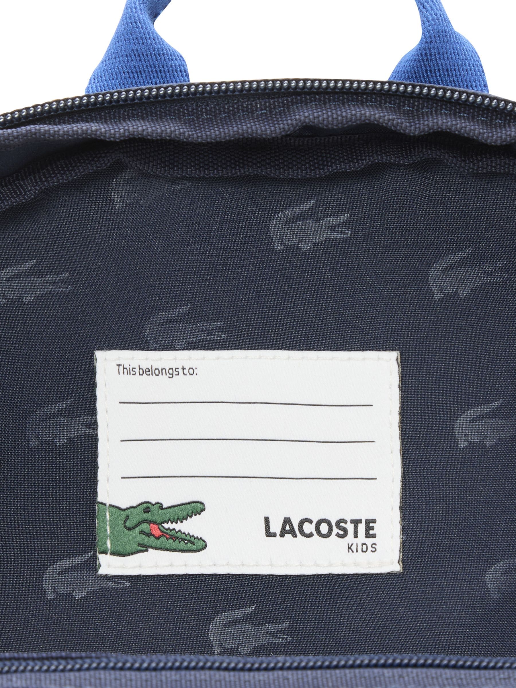 Lacoste blue backpack with pencil case, UK version