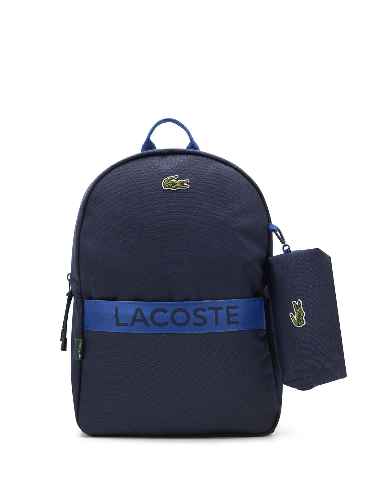 Lacoste blue backpack with pencil case, UK version