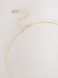 Gold tone rope beaded long necklace, imported from the UK