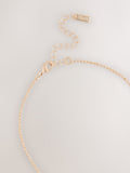 Gold tone cluster disc necklace with turquoise gemstone (British brand)