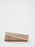 Lipsy gold glitter asymmetric clutch bag, UK version