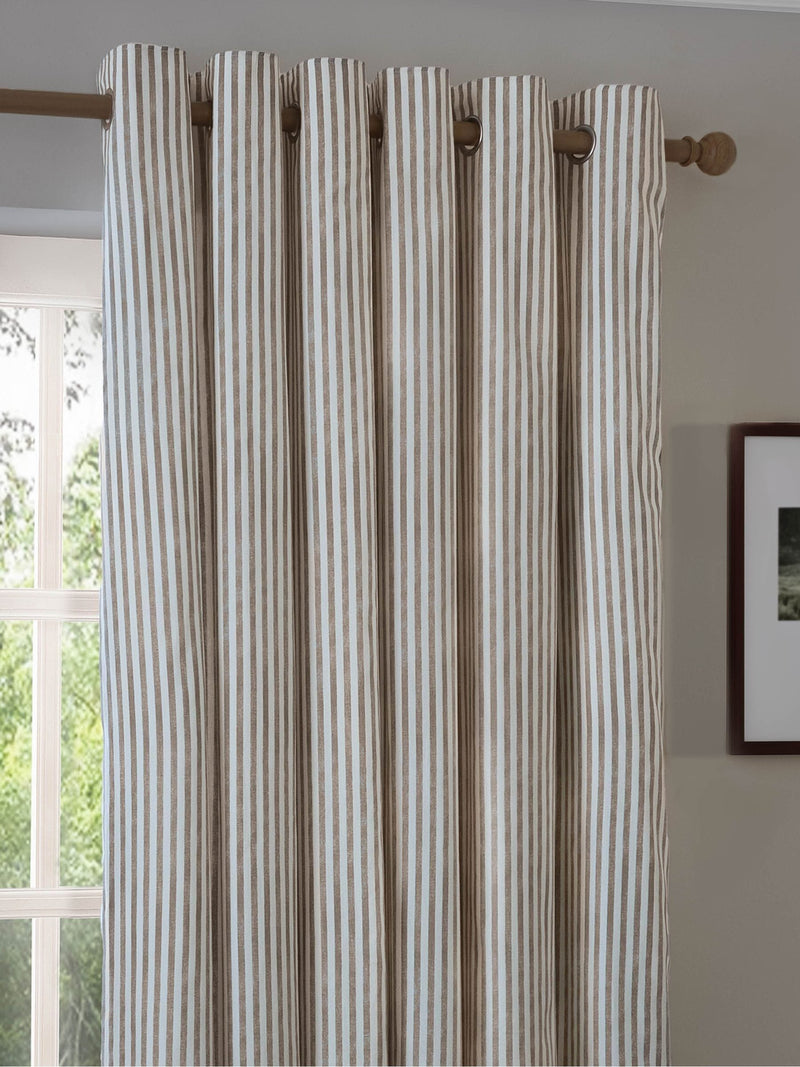 Yard Mole Hebden Striped Blackout Eyelet Curtains
