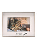 Widdop silver cat photo frame 16x20.5cm - British product