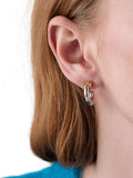 Kate Spade huggie earrings gold tone heart stud - British product