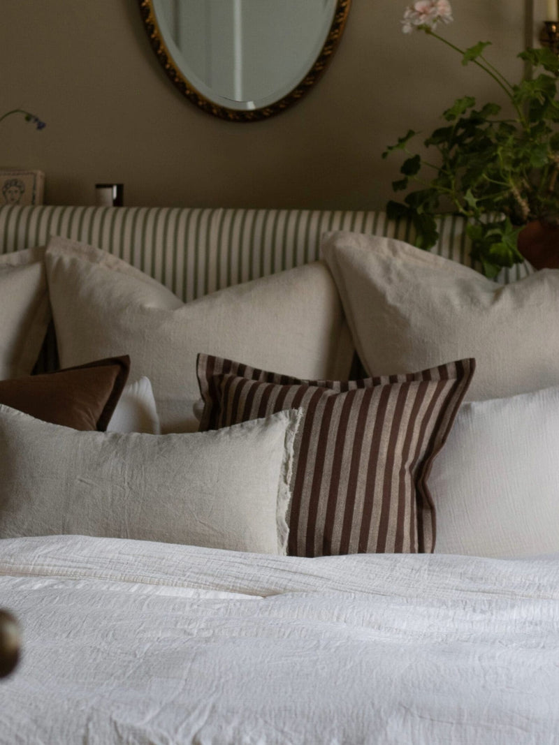Ellenvale Interiors brown Vienna stripe cushion cover 45x45cm - British product