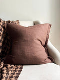 Ellenvale Interiors Chocolate Brown Esmee Linen 45 x 45cm Cushion Cover