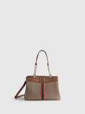 River Island brown monogram chain tote bag, UK version