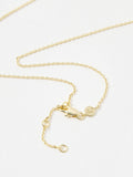 Oliver Bonas pendant necklace gold plated textured ring charm - British product