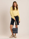 Brakeburn blue classic cross-body bag with cotton canvas, UK version