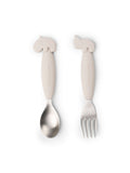 Done by Deer easy-grip deer friends spoon and fork set, imported from the UK