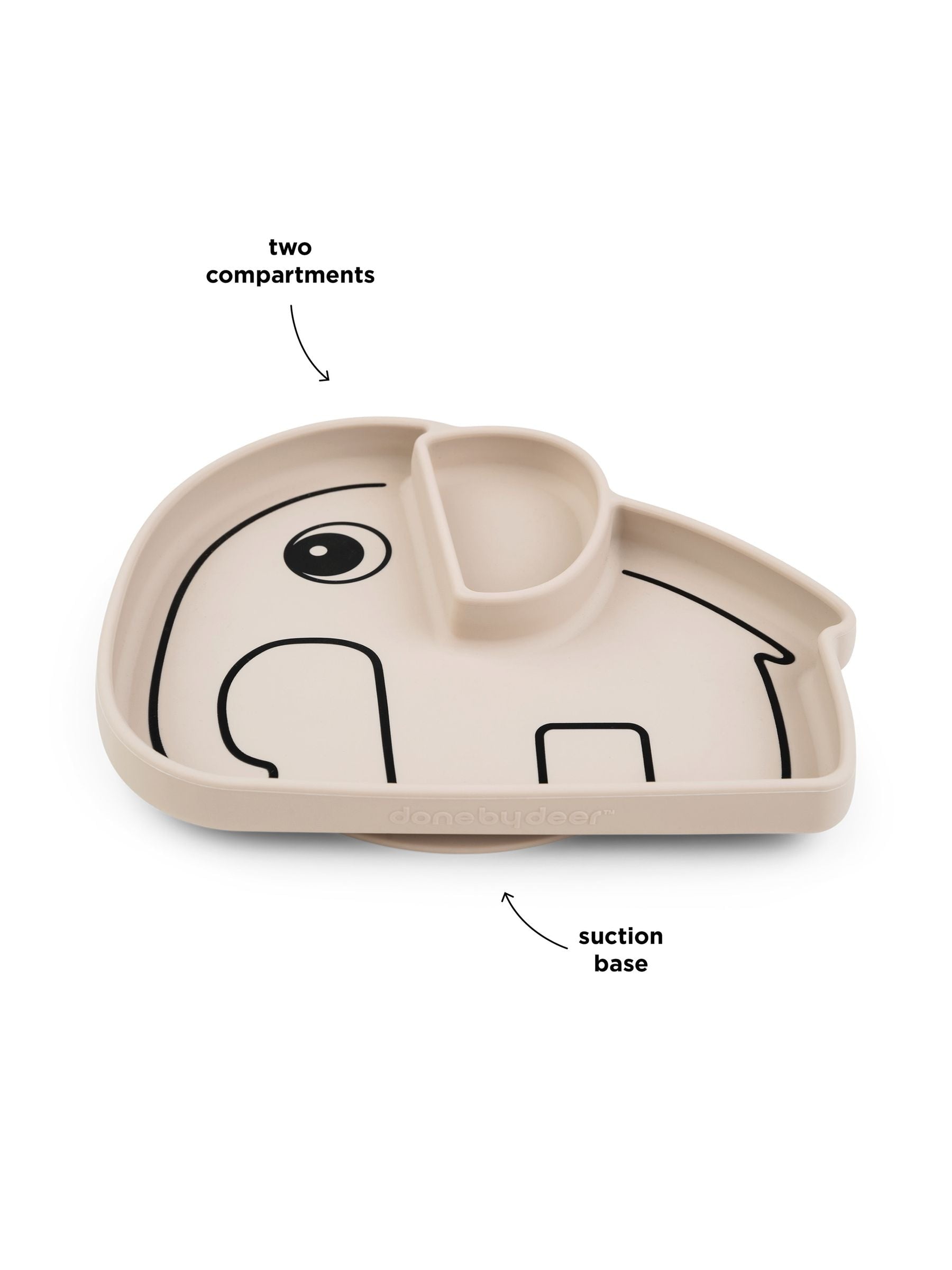 Done by Deer Natural Elphee silicone stick and stay plate, UK version