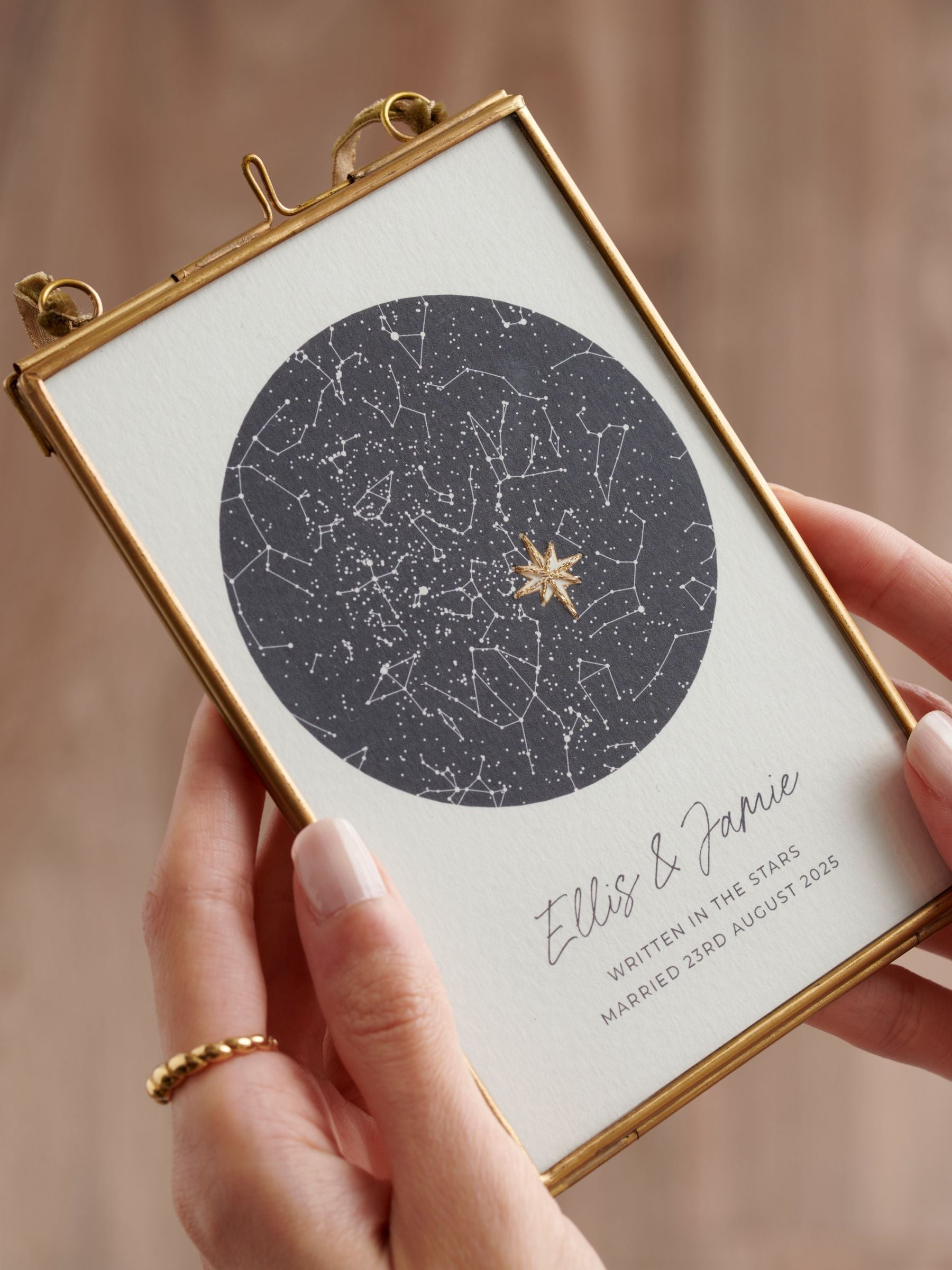 Posh Totty Designs personalised wedding night sky print 10x15cm, UK version
