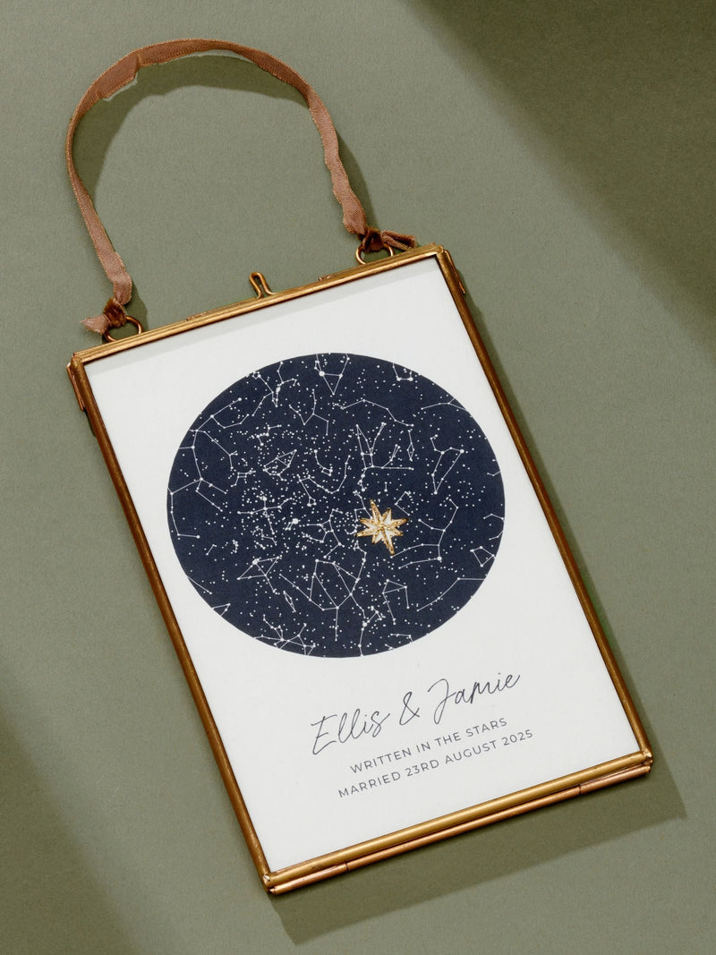 Posh Totty Designs personalised wedding night sky print 10x15cm, UK version