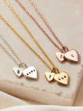 Posh Totty Designs personalised heart charm necklace in gold-plated silver - British product