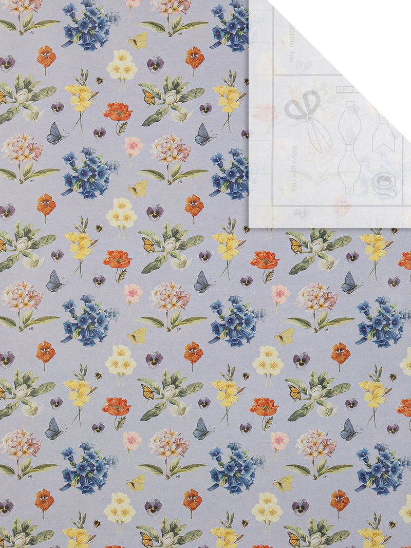 Hallmark Marjolein Bastin floral wrapping paper 3 rolls 2m - British product