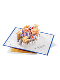Hallmark Forever Friends 3D pop-up card, Blue Celebrate - British product