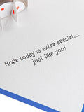 Hallmark Forever Friends 3D pop-up card, Blue Celebrate - British product