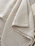 Bedeck of Belfast Neutral Alba quilted throw, imported from the UK