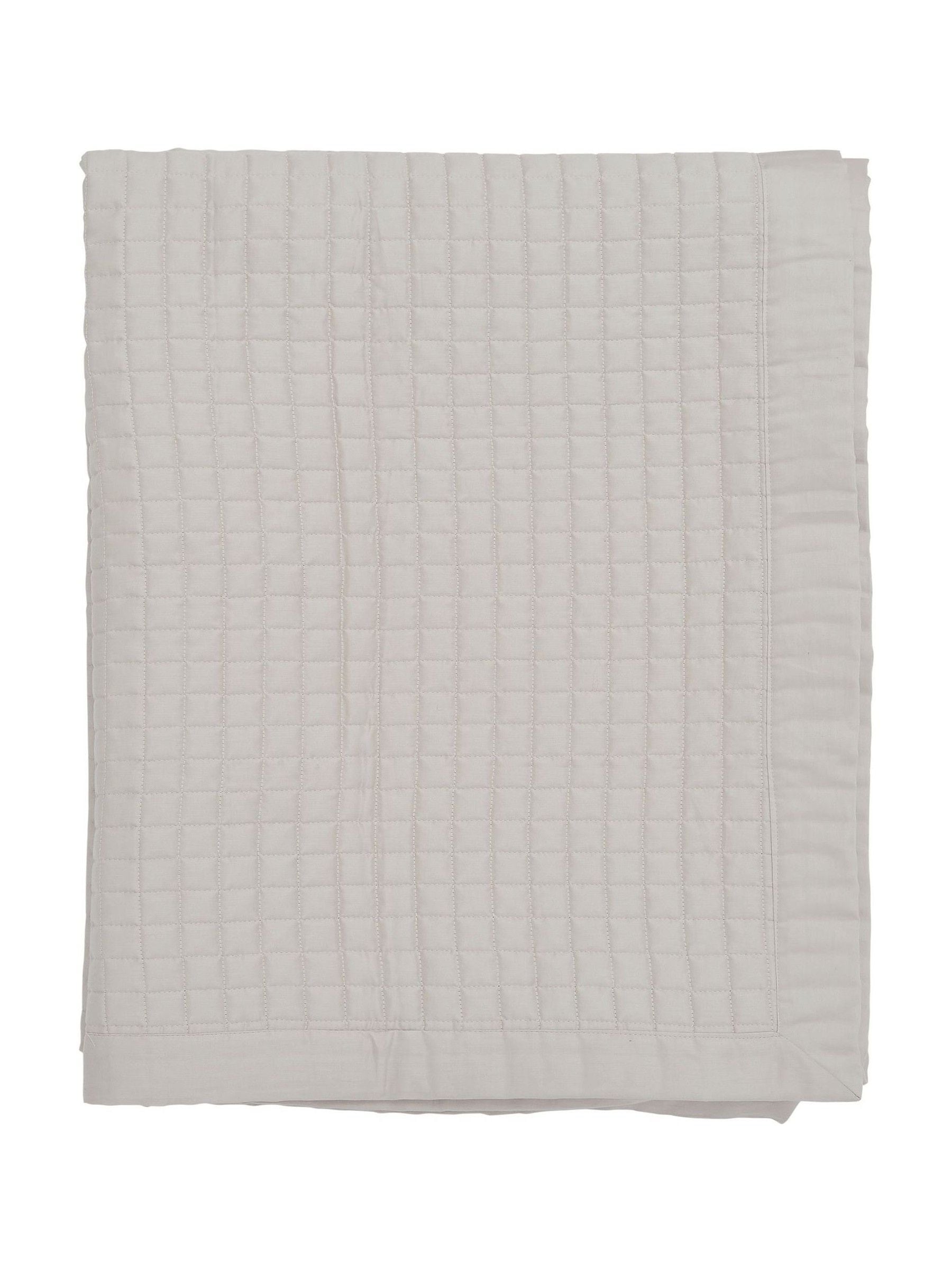 Bedeck of Belfast Neutral Alba quilted throw, imported from the UK