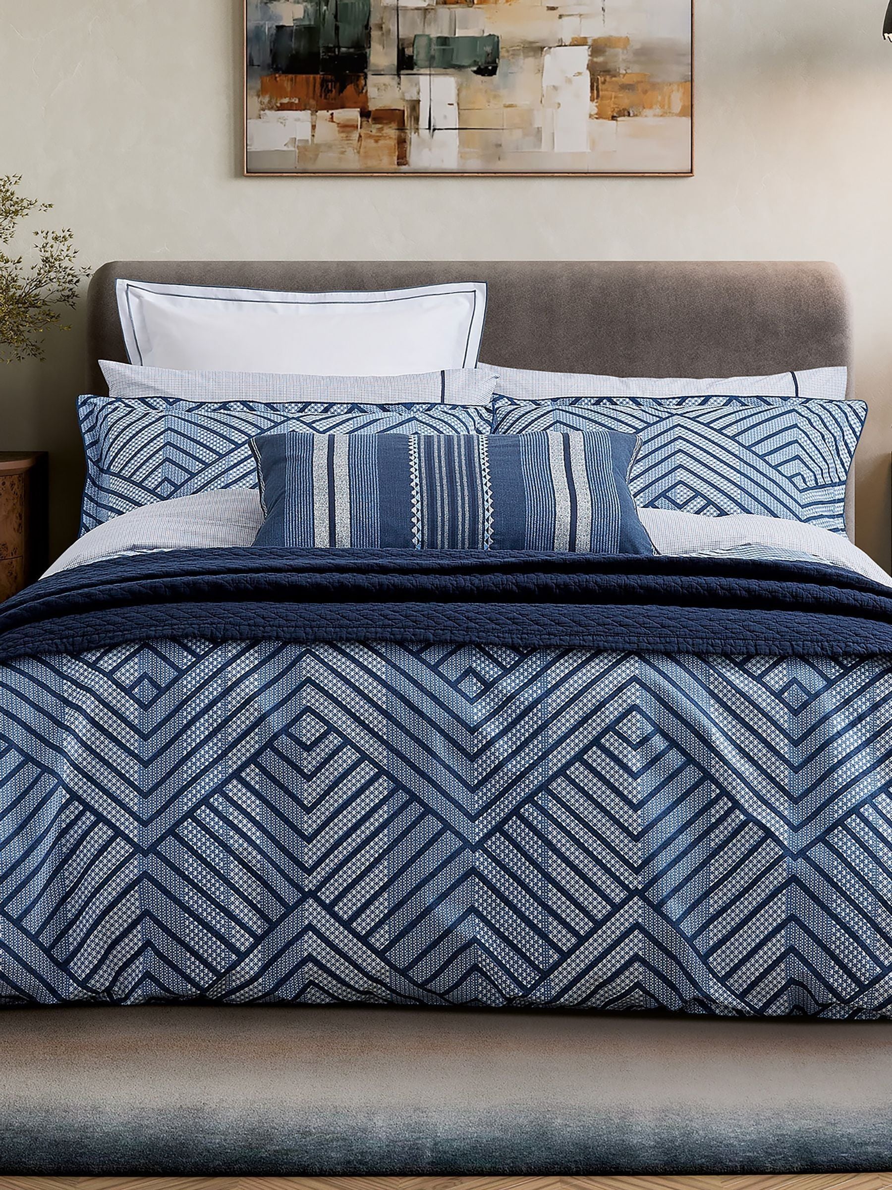 Bedeck of Belfast indigo Kayah quilted throw 230x250cm, UK version