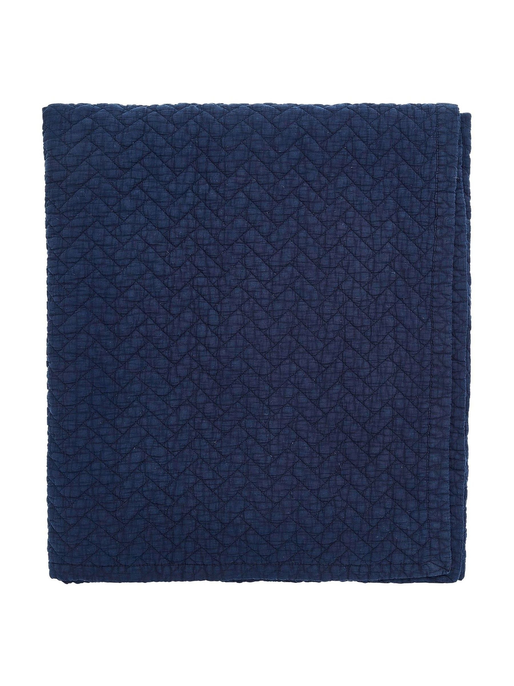 Bedeck of Belfast indigo Kayah quilted throw 230x250cm, UK version