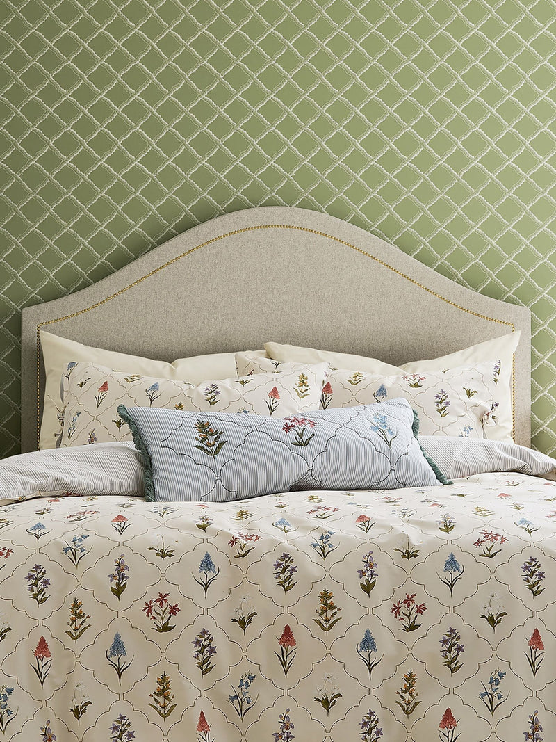 Sanderson Cream Spring Meadow cushion 70x30 cm, imported from the UK