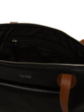 Cultured London Black Solange leather tote bag, imported from the UK