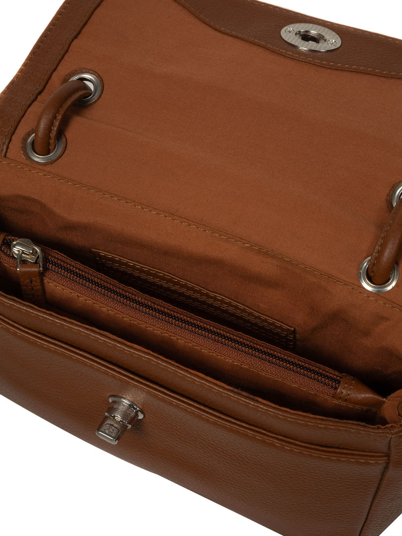 Pure Luxuries Tan Elka leather evening bag - British product