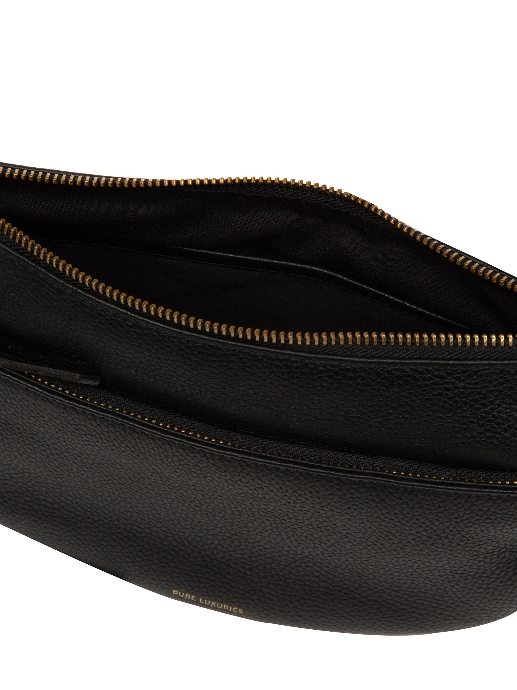 Pure Luxuries London black Melisande leather cross-body bag, UK version