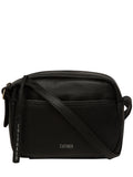 Cultured London Black Ariella leather cross-body bag, imported from the UK