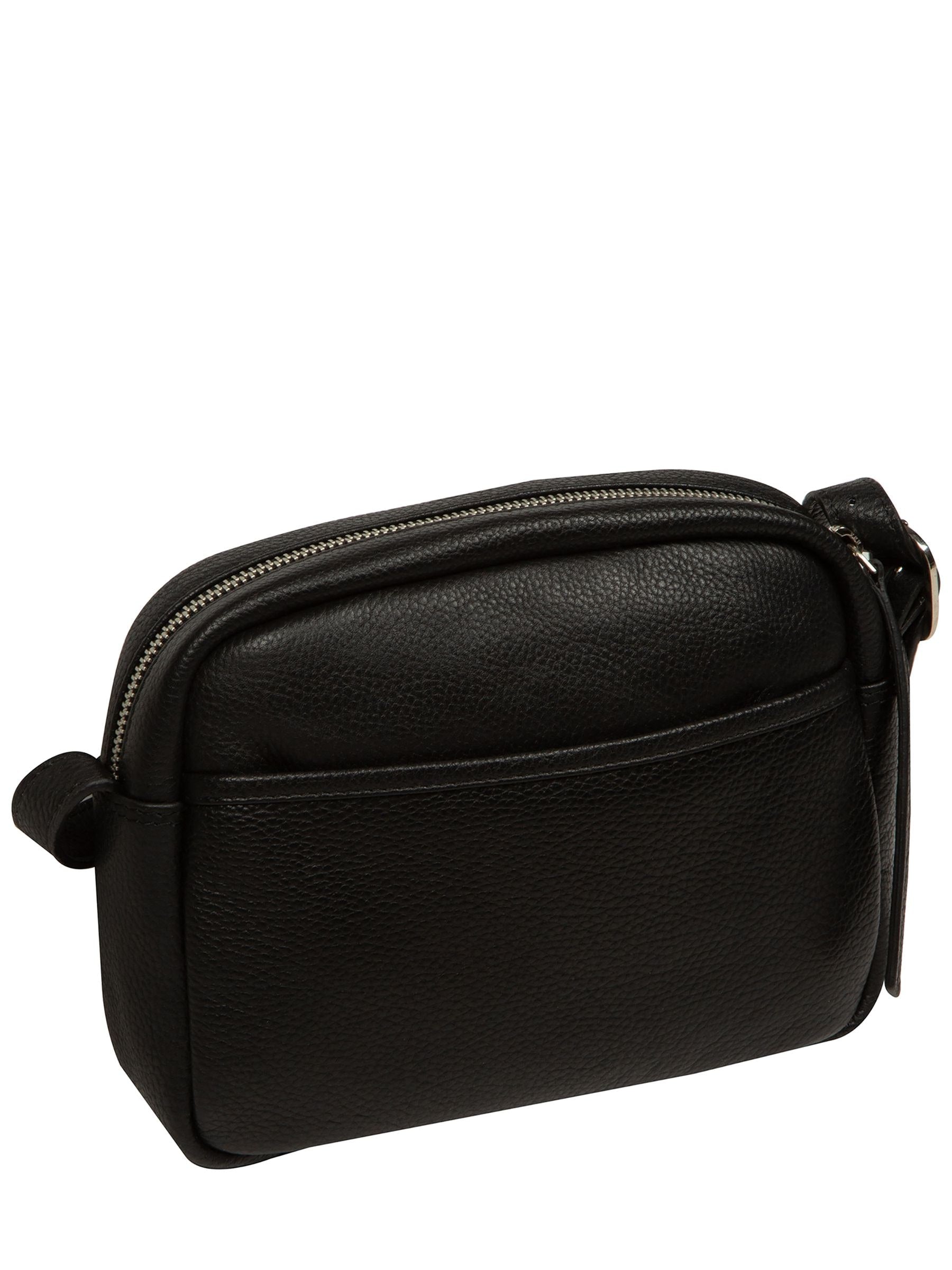 Cultured London Black Ariella leather cross-body bag, imported from the UK