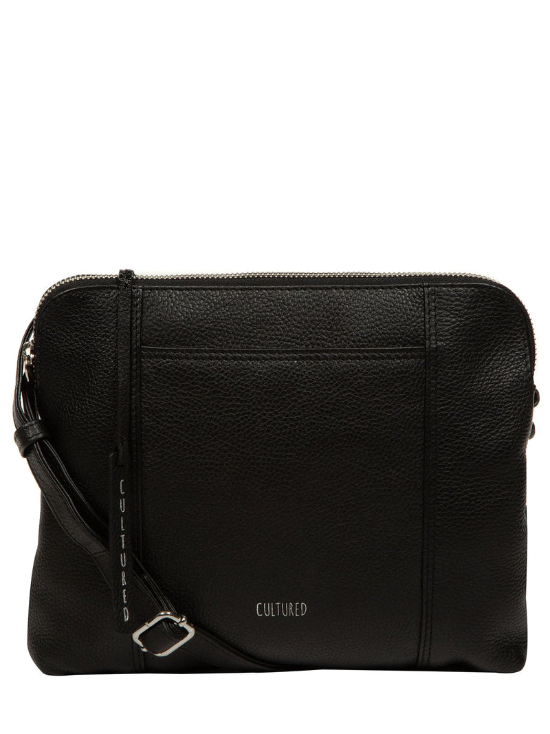 Cultured London Celina black cross-body bag (British brand)