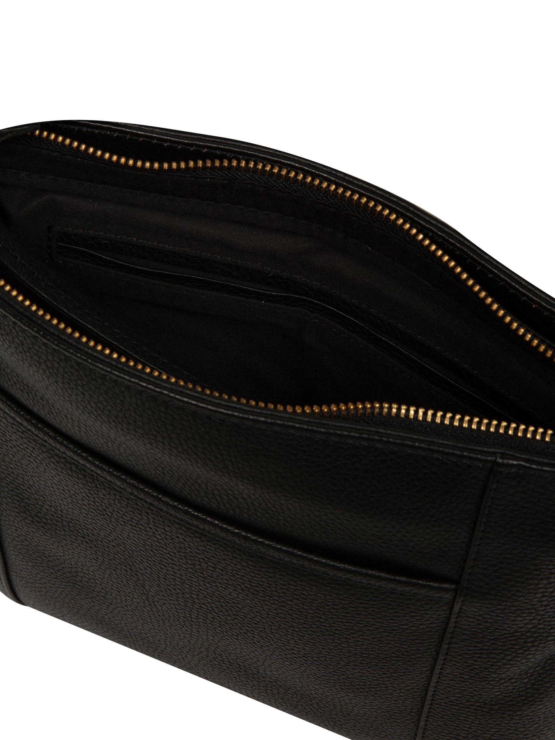 Pure Luxuries Elodie black leather cross-body bag, imported from the UK