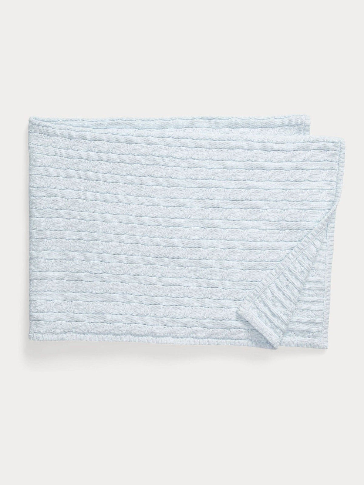 Polo Ralph Lauren Pink Cotton Cable Knit Newborn Blanket 40 x 29 Inches