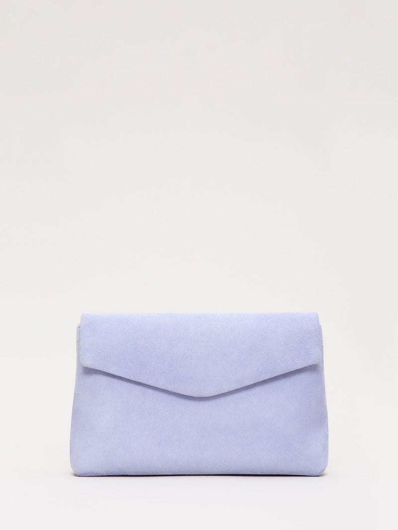 Phase Eight purple suede clutch bag (British brand)