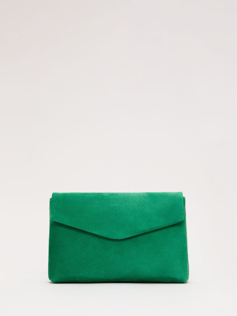 Phase Eight Purple Suede Clutch Bag