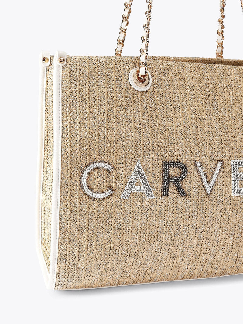 Carvela Brown Sorrento Bead Tote Bag (British brand)