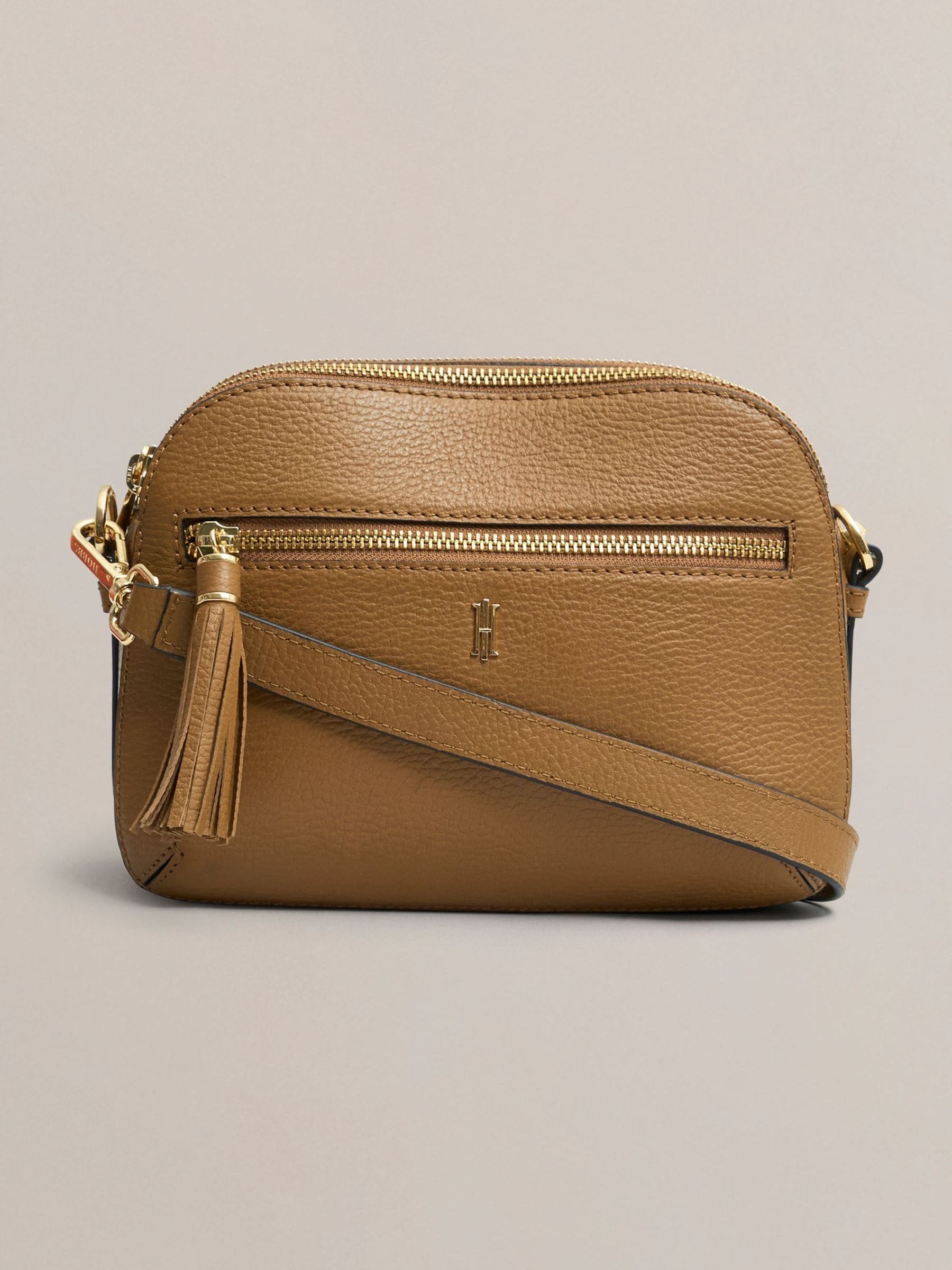 Hobbs Tan Carlton leather cross body bag - British product