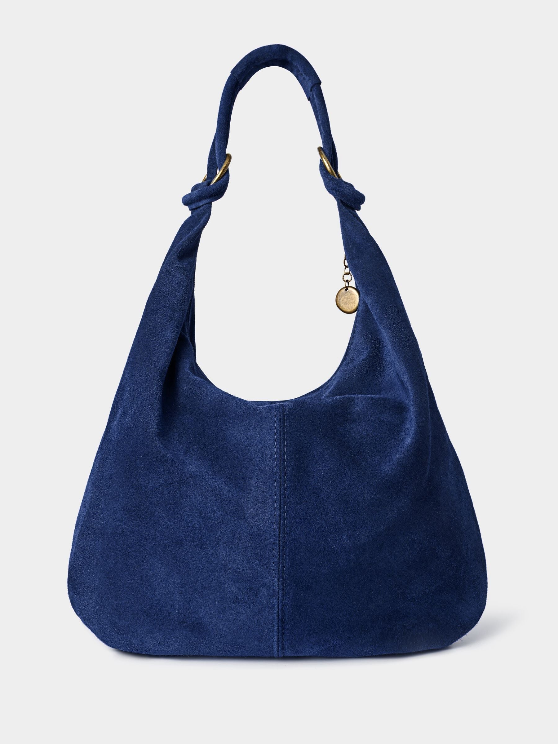 Joe Browns Brown Knotted Italian Suede Winter Hobo Bag