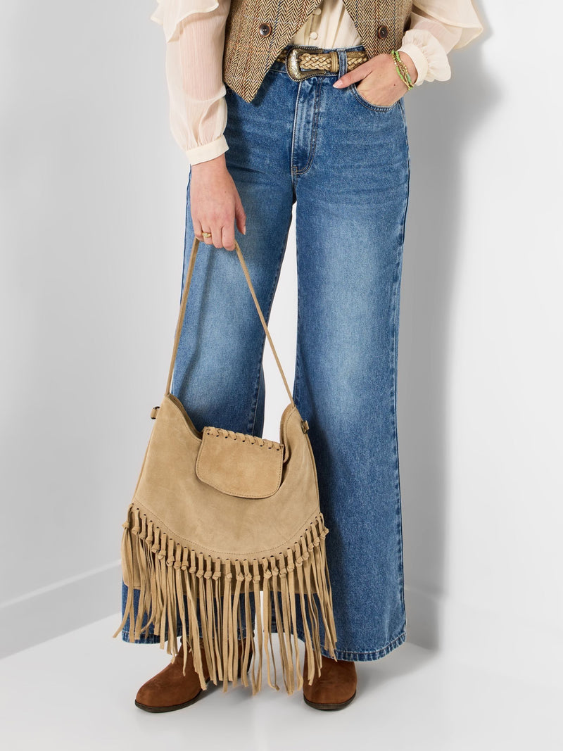 Joe Browns boho suede tassel handbag, UK version
