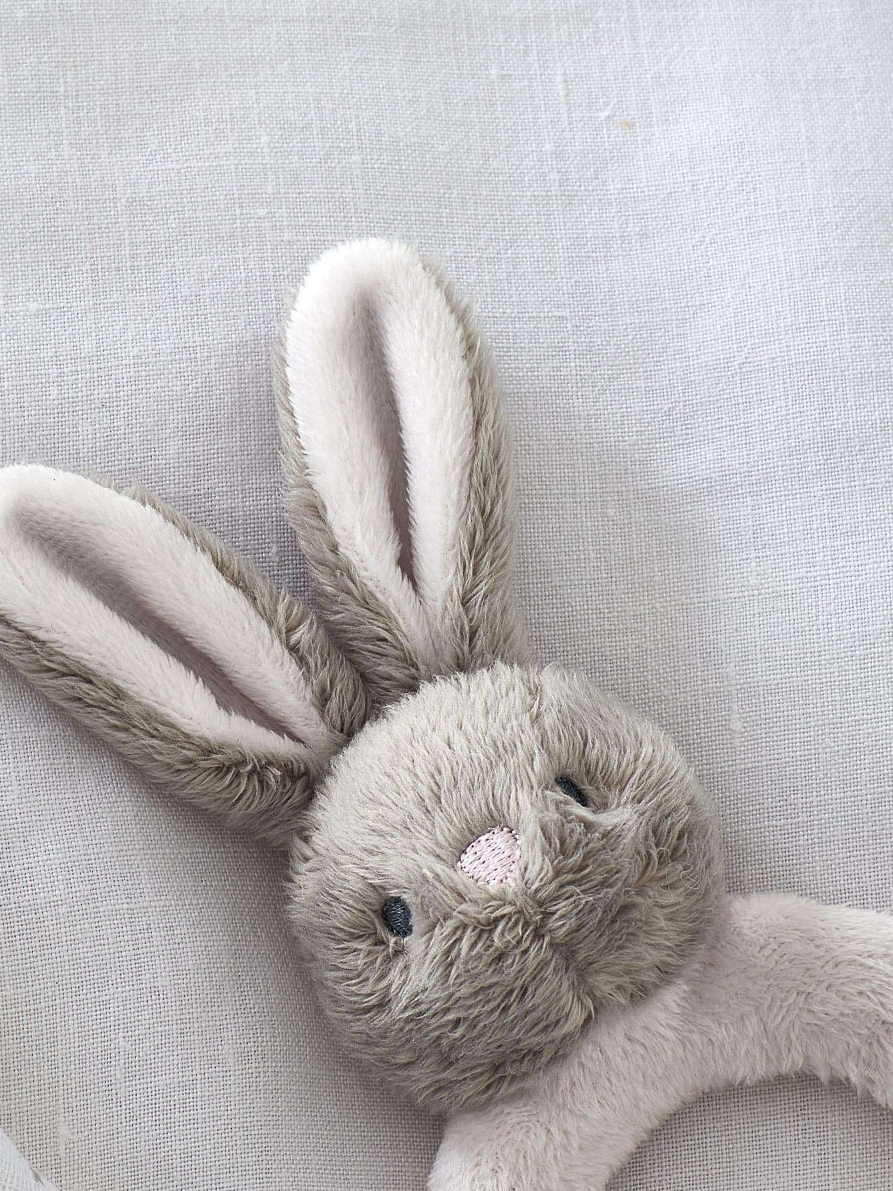 The White Company pink bunny rattle (British brand)